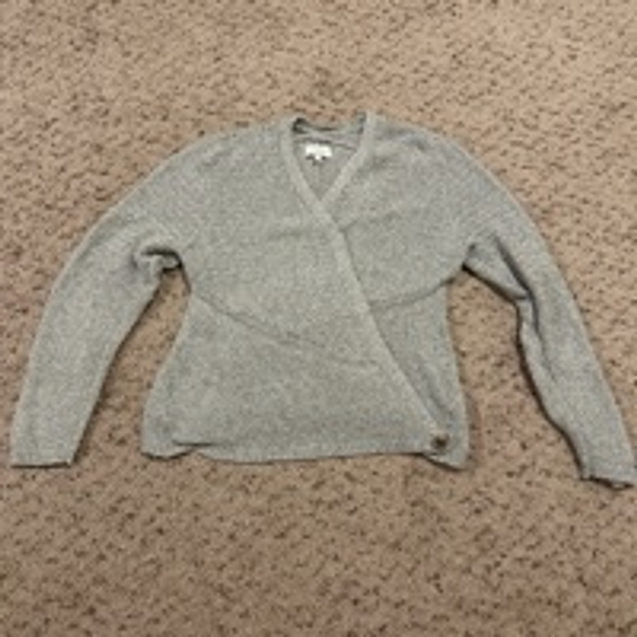 Lucky Brand Sweaters - Women's Lucky Brand Gray Wrap Cardigan Size L